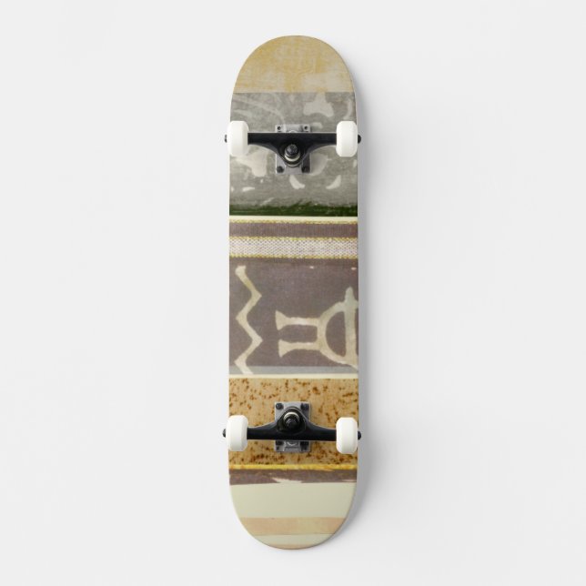 Skateboard Peinture Motif Tribale contemporaine (Recto)