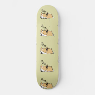 Skateboard Pembroke Welsh Corgi Sleeping Amoureux des chiens 