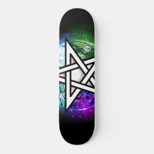 Skateboard pentagramme du Wiccan