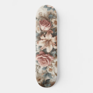 Skateboard Perfection florale ancienne légère