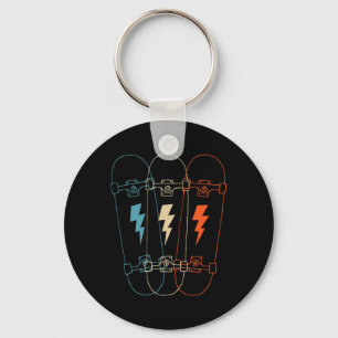 Skateboard Performer For Skateboarding Trick Enthu Keychain