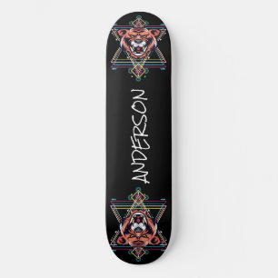 skateboard Personalized Angry Tiger Sacred Shape