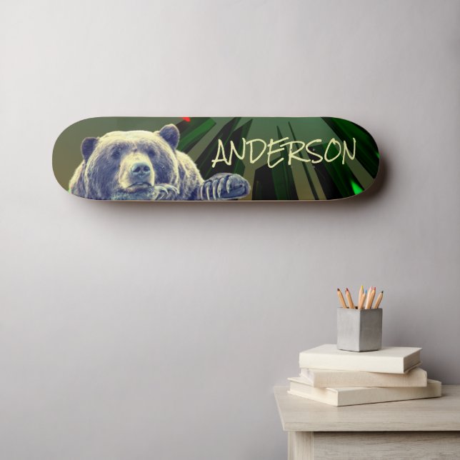 Skateboard Personalized HANK TANK BEAR (Wall Art (Horz))