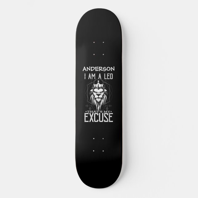 skateboard Personalized Leo Zodiac Sign (Front)
