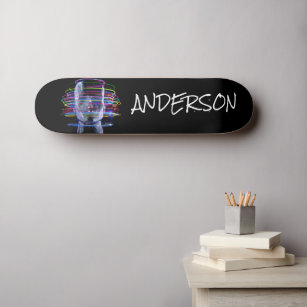 Skateboard Personalized Modern Black Girl
