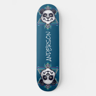 skateboard Personalized Panda Head Sacred Geometry