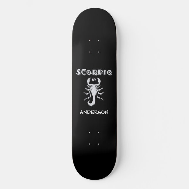 skateboard Personalized Scorpio Zodiac Sign (Front)