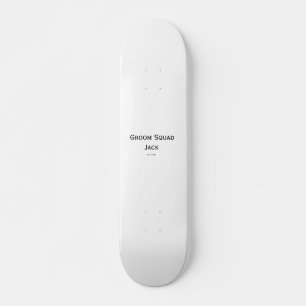 Skateboard personalized simple monogram add your name wedding