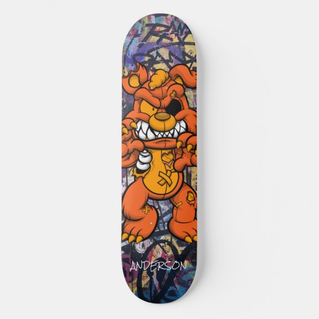 Skateboard Personalized Teddy Zombie (Front)