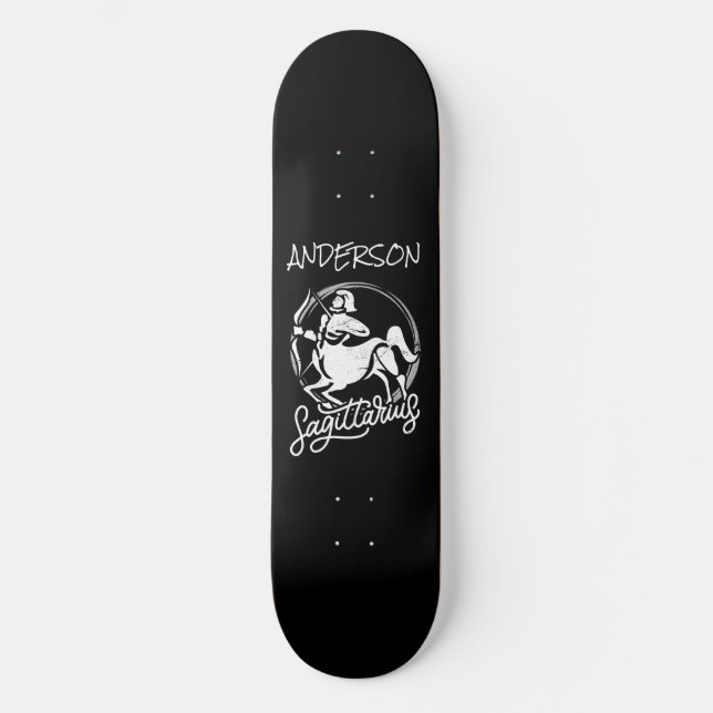 skateboard Personalized Zodiac Sagittarius  (Front)