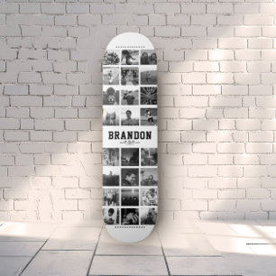 Skateboard Personnalisé Nom Cool Instagram tendance Collage p