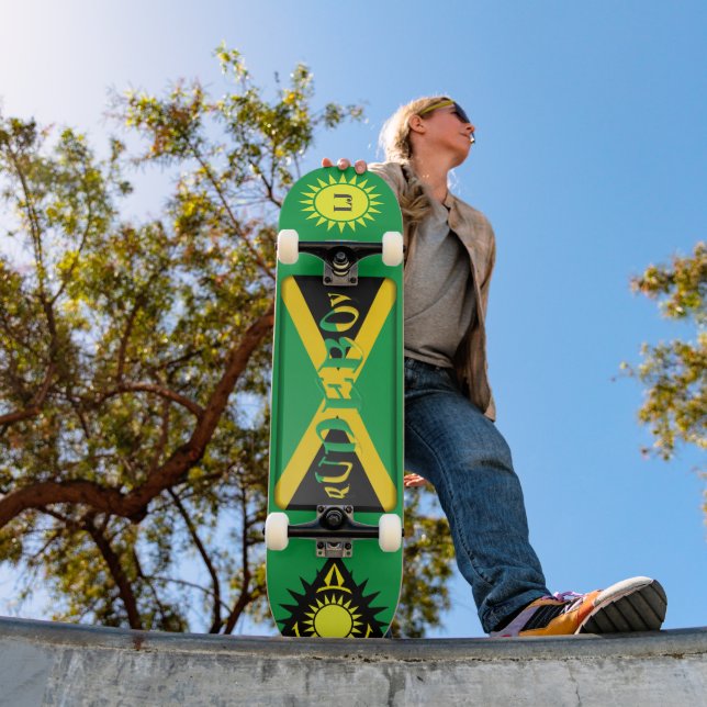 Skateboard personnalisé "Rude Boy" à la jamaïcaine (Extérieur 1)