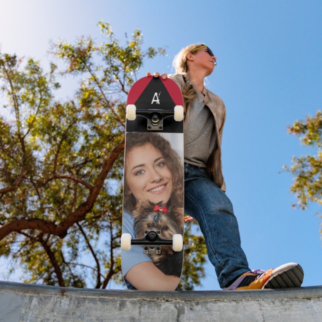 Skateboard Personnaliser le monogramme photo personnalisé  (Extérieur 1)