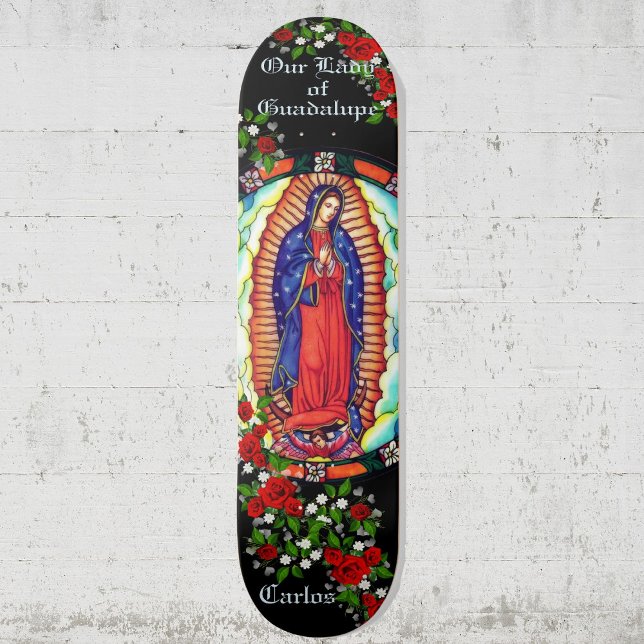 Skateboard Personnaliser le nom Notre-Dame de Guadalupe Vierg (Créateur téléchargé)