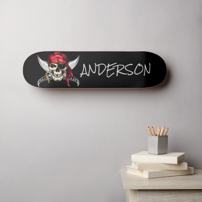 Skateboard Personnalized Pirate (Art mural (Horz))