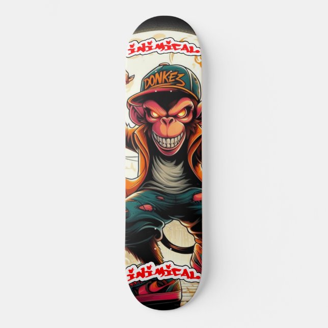 Skateboard Petit singe du mal inimitable (Recto)