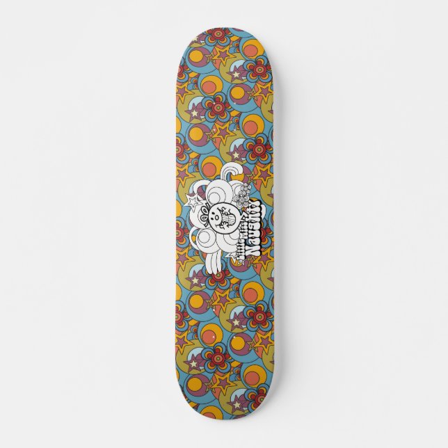 Skateboard Petite Miss Naughty avec un Arrière - plan audacie (Devant)