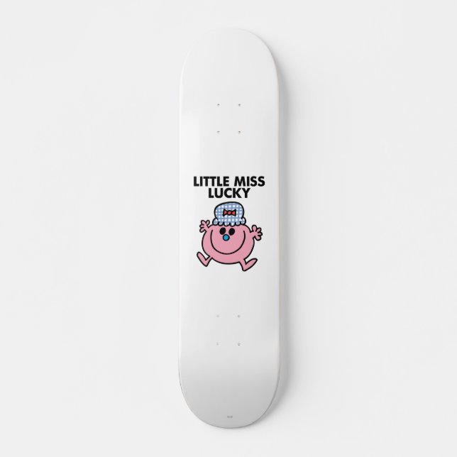 Skateboard Petite Mlle Lucky | Lettres noires (Devant)