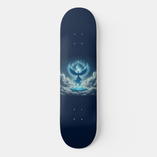 Skateboard Phoenix bleu (Recto)