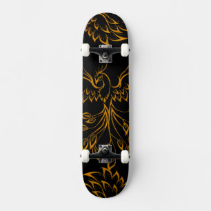 Skateboard Phoenix en cuivre se lève sur noir 2