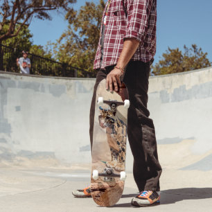 Skateboard photo de léopard nuageux nature faune exotique