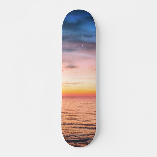 Skateboard Photo du coucher de soleil tropical (Devant)