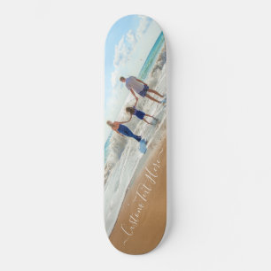 Skateboard Photo et texte personnalisés - Votre propre design