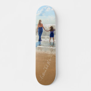 Skateboard Photo et texte personnalisés - Votre propre design