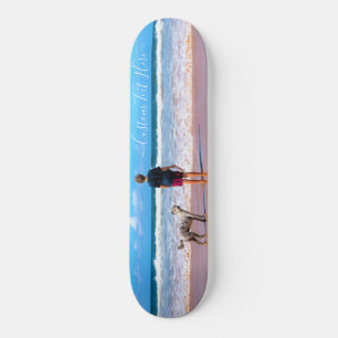 Skateboard Photo et texte personnalisés - Votre propre design