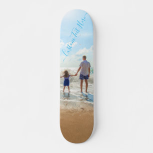 Skateboard Photo et texte personnalisés - Votre propre design