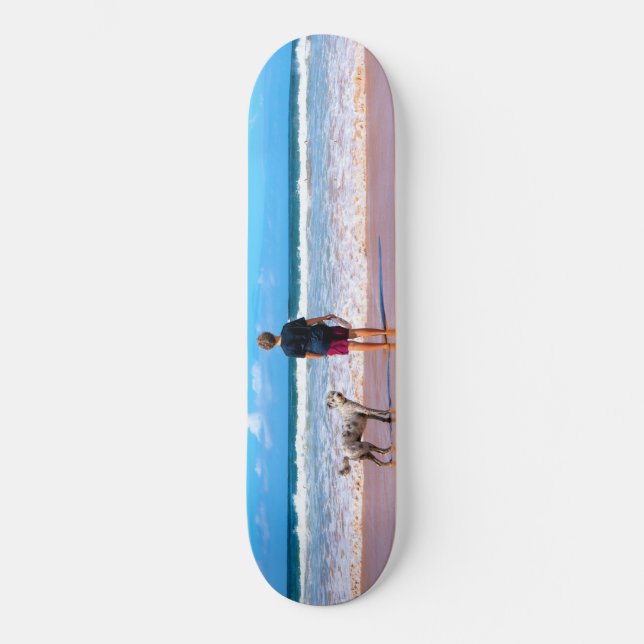 Skateboard Photo personnalisée - Votre propre design - J'aime (Recto)
