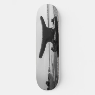 Skateboard photo thème marin, noir et blanc