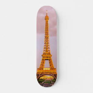 Skateboard Photographie romantique de la tour Eiffel Paris,