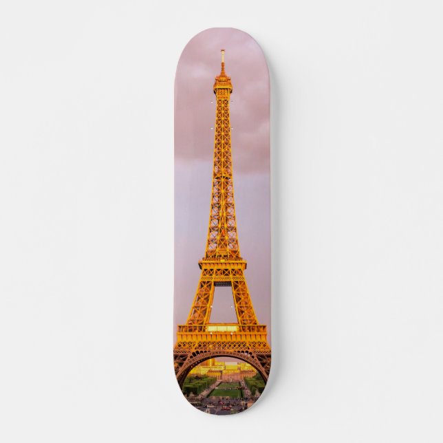 Skateboard Photographie romantique de la tour Eiffel | Paris, (Devant)