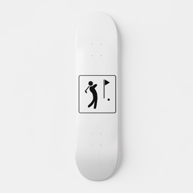 Skateboard Pictogramme du parcours de golf (Devant)