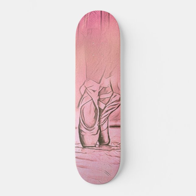 Skateboard Pieds de Ballerina Rose Classique (Recto)