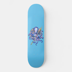 Skateboard Pieuvre Violette avec Trident