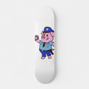 Skateboard Pig policeman eating choose