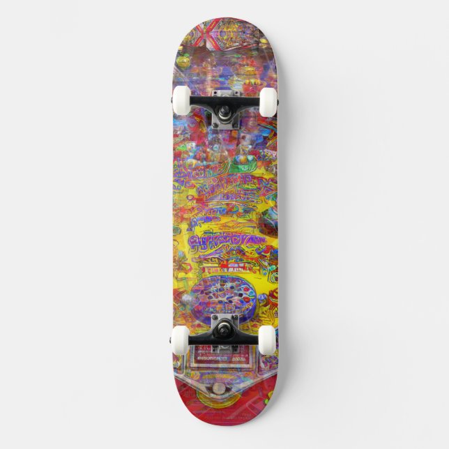 Skateboard Pinball "Court Jester Yellow" (Recto)