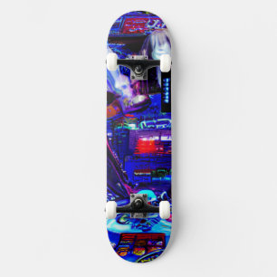 Skateboard Pinball "Neon Ghost Rider Anime"