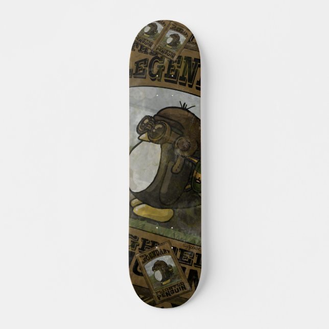 Skateboard Pingouin légendaire de vol (Devant)