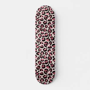 Skateboard Pink & Gold Leopard Animal Print, Leopard Gift