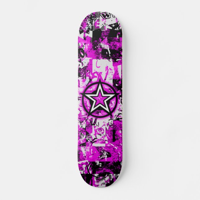 Skateboard Pink Graffiti Star Skate (Recto)