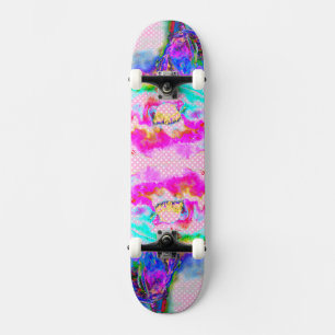 Skateboard Pink Poppy rose et blanc à petits pois