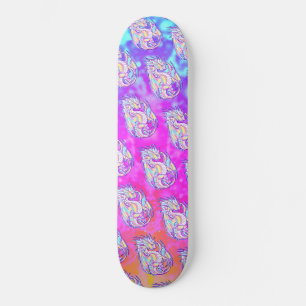 Skateboard Pink Scribble mignonne Girone Dragon Wyvern Inugam