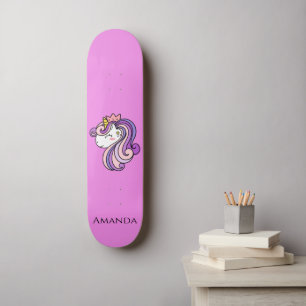 Skateboard Pink unicorn