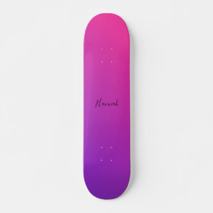 Skateboard Pink violet dégradé Personnalisé
