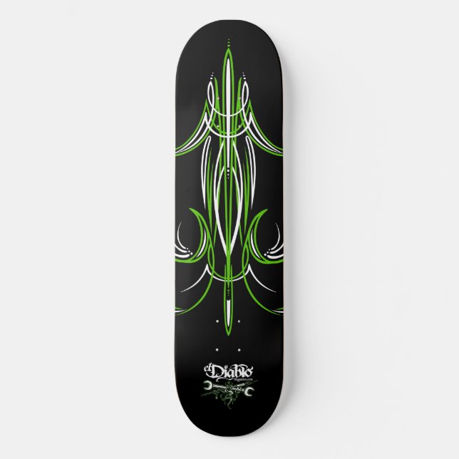Skateboard Pinstriped | le Diable Mag | Skate Deck (Recto)