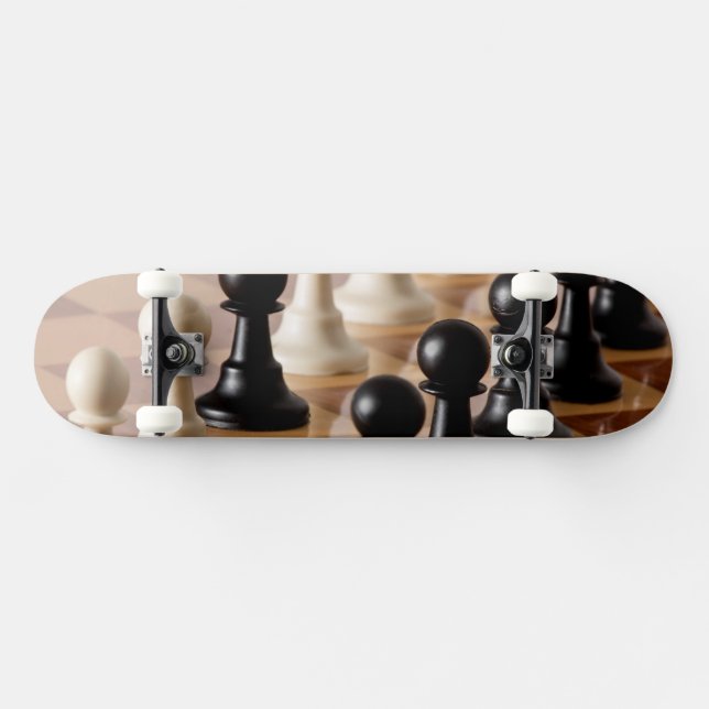 Skateboard Pions sur le tableau d'échecs (Horz)