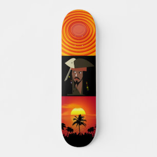 Skateboard PIRATE CAPITAINE CARAÏBES Skateboard, pont de 7¾ p